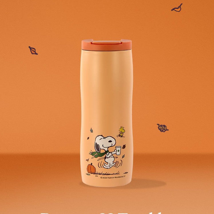 STARBUCKS 2026 PEANUTS Co-Branded Series Orange Stainless Steel Cup 473ml