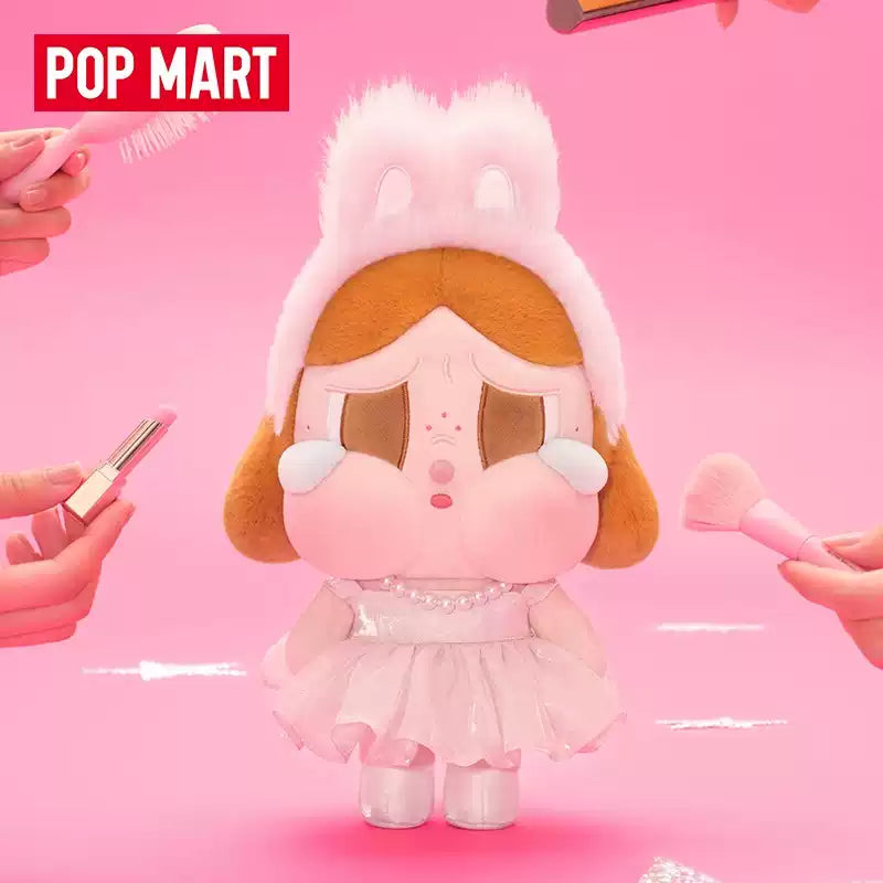 POP MART CRYBABY SHINY SHINY series pink plush doll - Tiny Dent Box because of big.