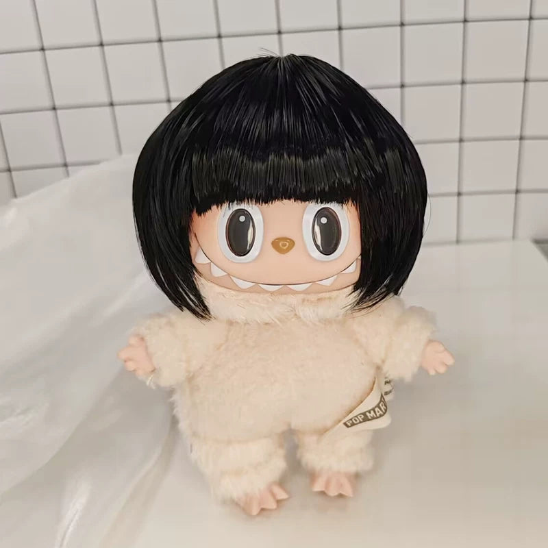 wig fit for labubu mokoko doll 17cm