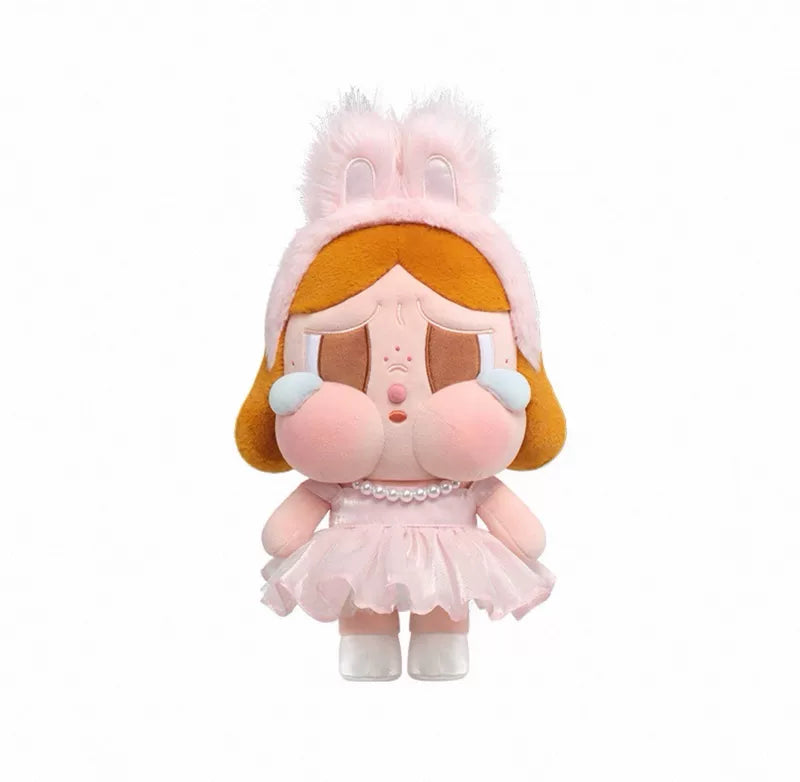 POP MART CRYBABY SHINY SHINY series pink plush doll - Tiny Dent Box because of big.