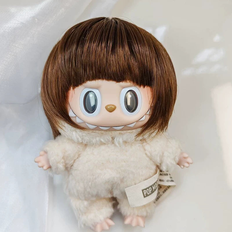 wig fit for labubu mokoko doll 17cm