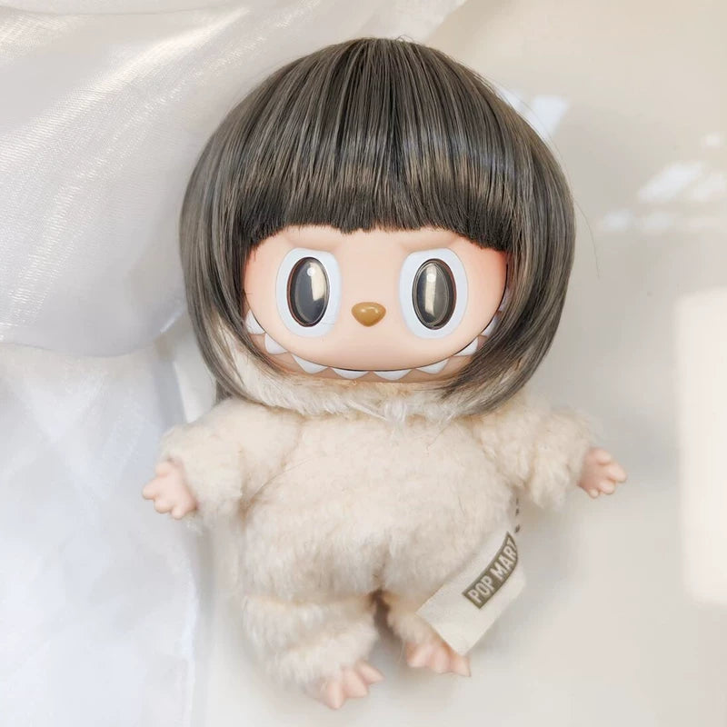 wig fit for labubu mokoko doll 17cm