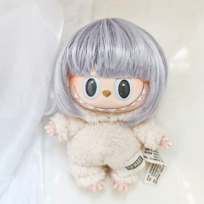 wig fit for labubu mokoko doll 17cm