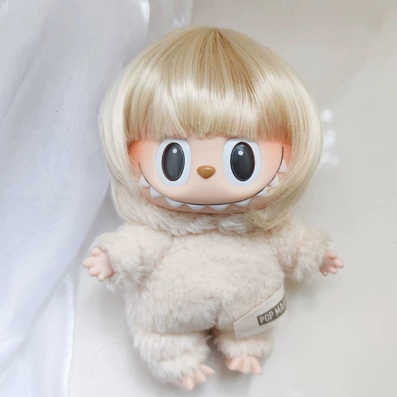 wig fit for labubu mokoko doll 17cm