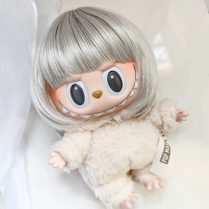 wig fit for labubu mokoko doll 17cm