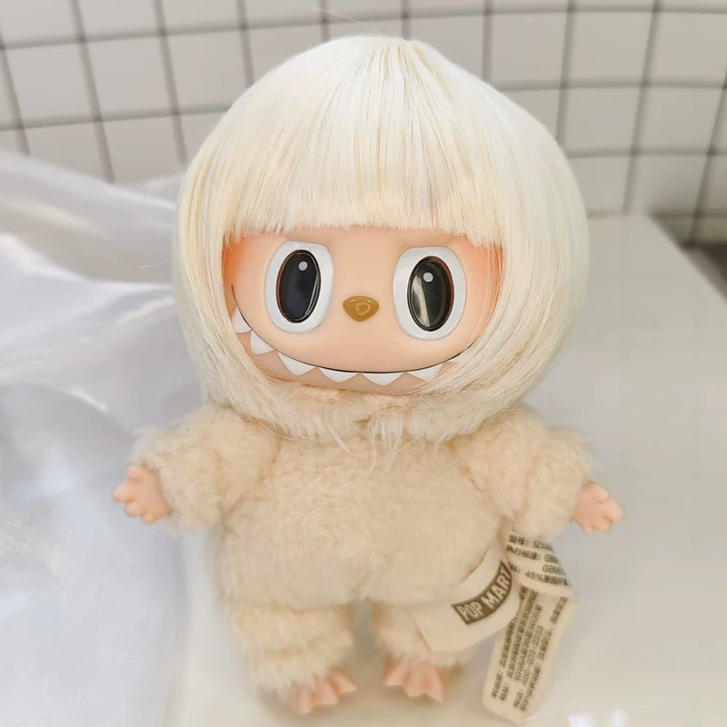 wig fit for labubu mokoko doll 17cm