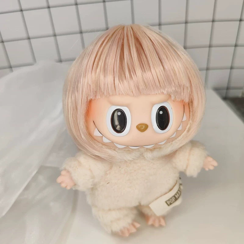 wig fit for labubu mokoko doll 17cm