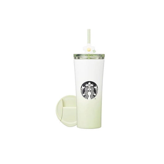 Starbucks Korea 2024 spring series stainless steel Straw cup with double lid 473ml