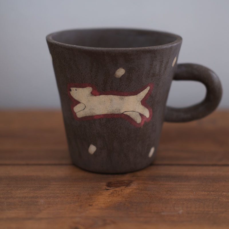 EXLUWOR dog Ceramic Handmade Cup 250ml