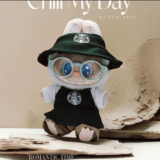Customized items - doll not included - 4-piece clothing set - green glasses