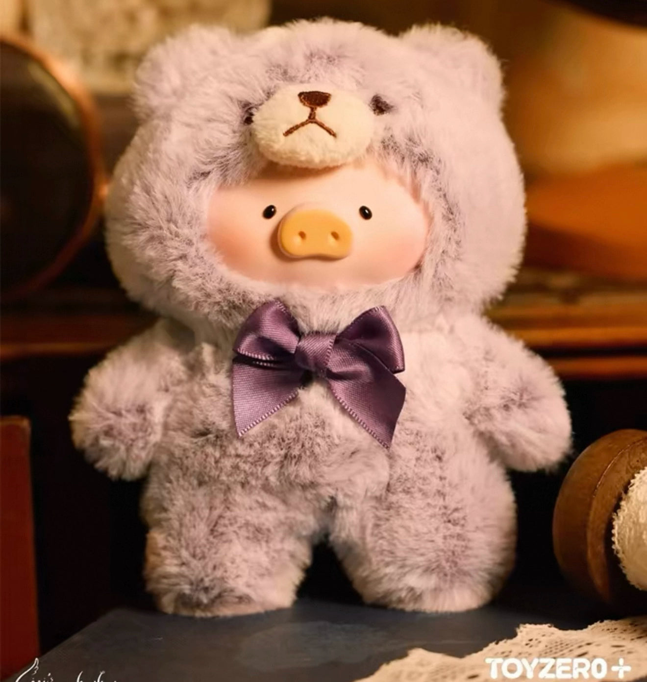LULU Pig Retro Teddy Series Vinyl Retro Teddy Canned Pig Plush Blind Box