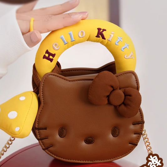 Sanrio Hello kitty brown bag by TOUTOU coming with Shoulder Straps