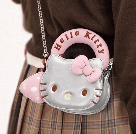 Sanrio Hello kitty Silver bag by TOUTOU coming with Shoulder Straps