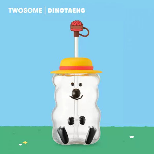TWOSOME coffee shop and DINOTAENG co-branded series transparent glass 500ml