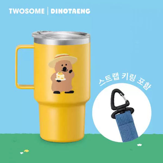 TWOSOME coffee shop and DINOTAENG joint series yellow mini cup