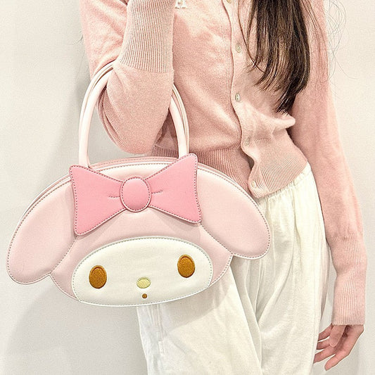 Melody PU leather pink Tote Bag