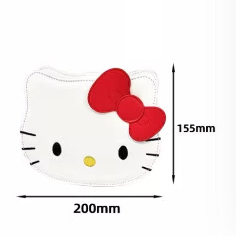 Hello Kitty PU leather white Crossbody Bag without Keychain