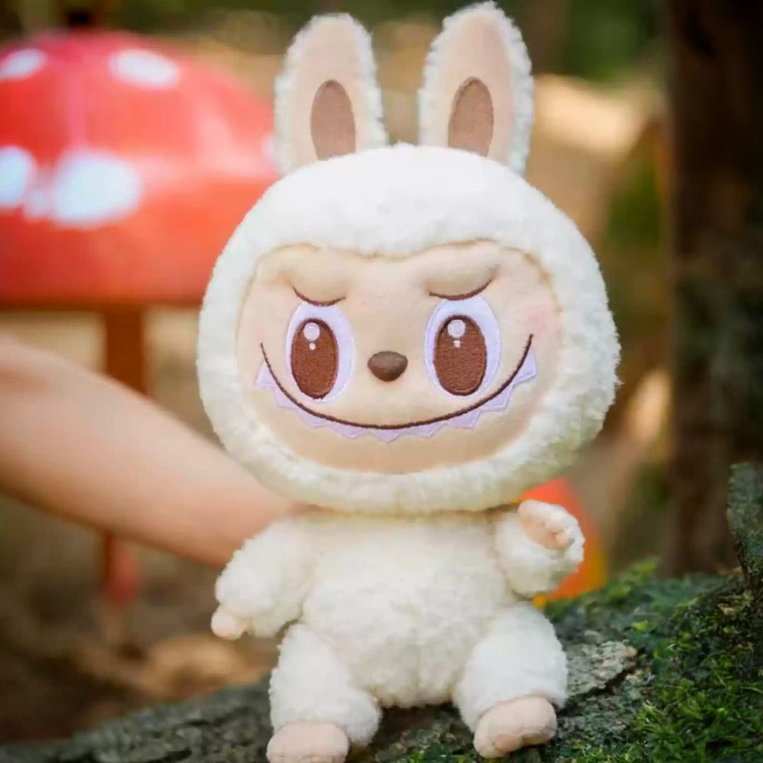 POP MART Labubu white plush doll