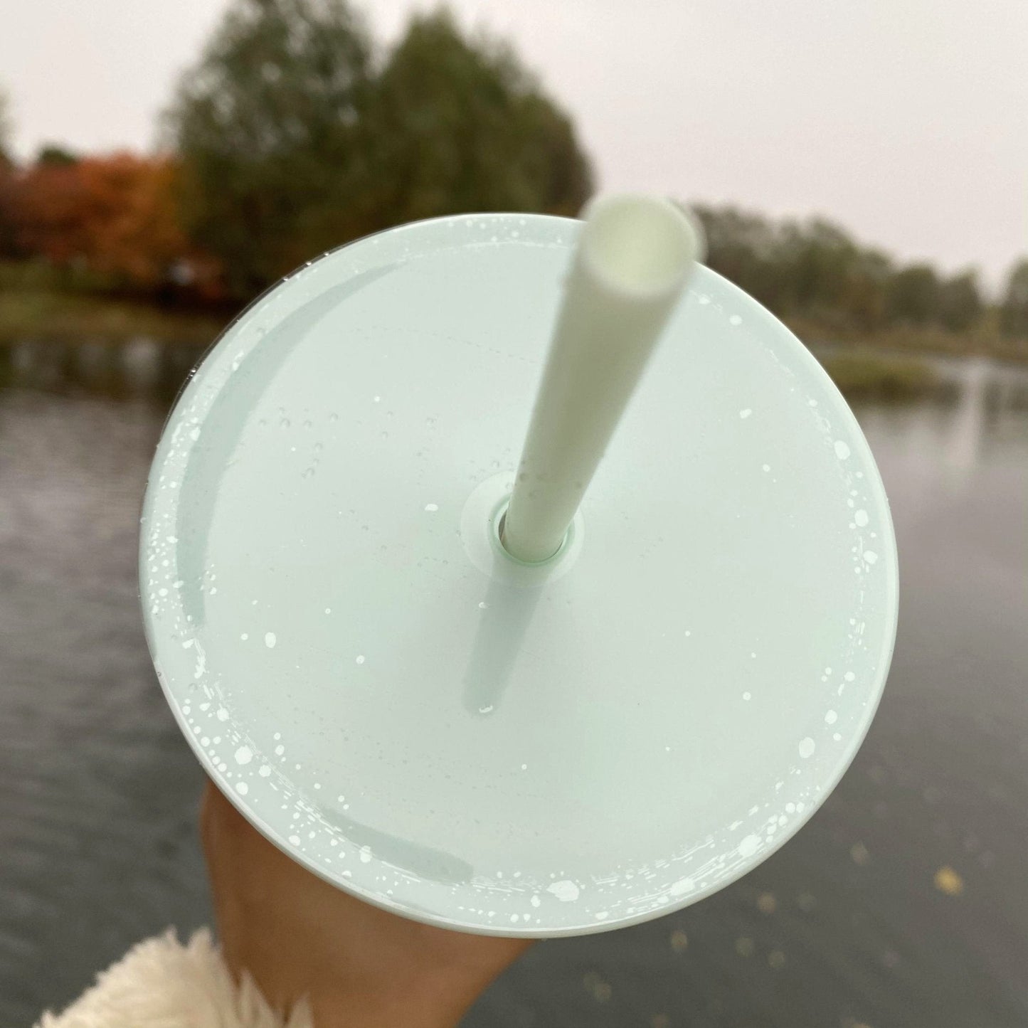 Starbucks mint green double-layer Classic Glass Straw 20oz cup