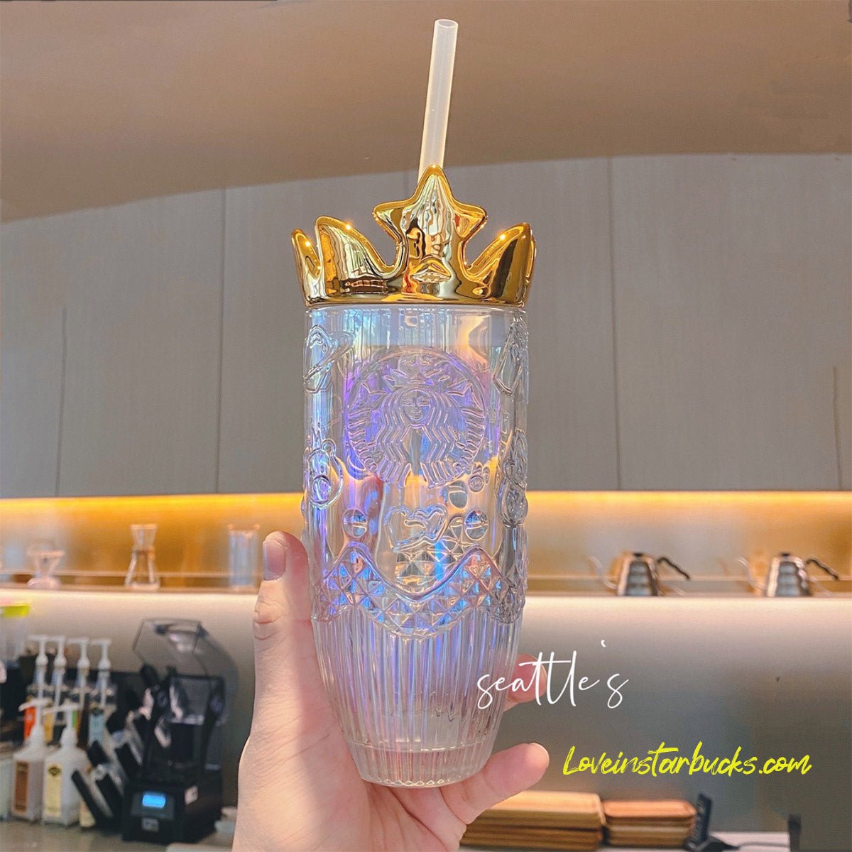 Starbucks China Colorful crown Classic Glass Straw